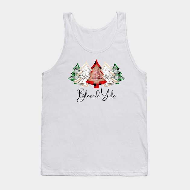 Blessed Yule Trees Tank Top by AtHomeNinjaKeisha